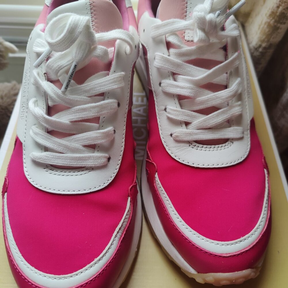 Michael Kors Monroe Trainers Leather pink - Picture 3 of 7